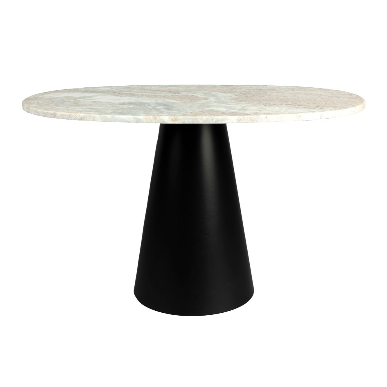 Dutchbone Yesred White Marble Oval Coffee Table